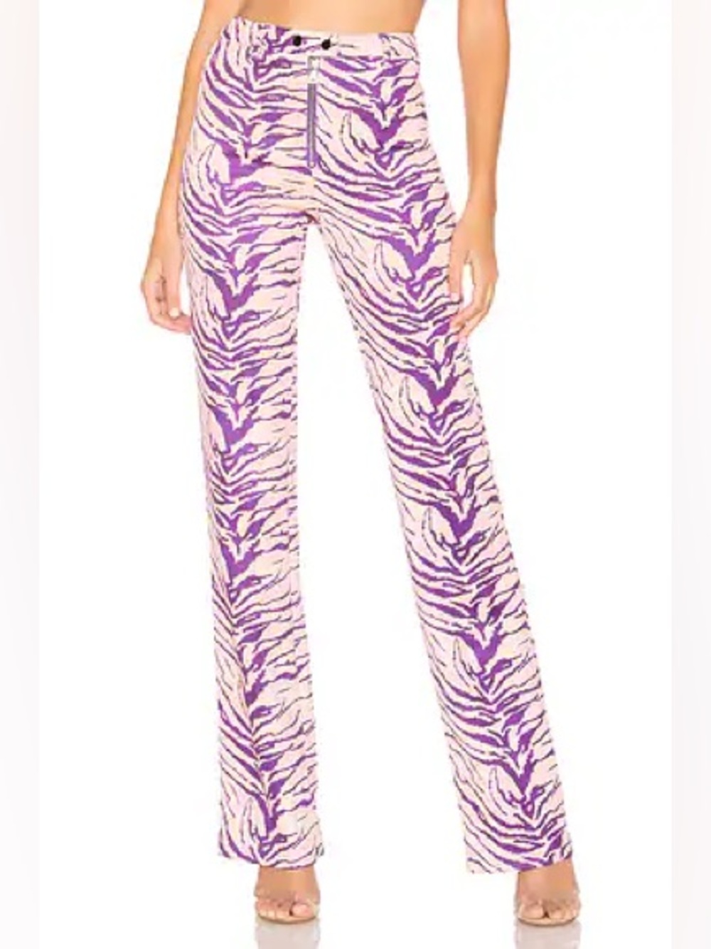 I.AM.GIA Kiki Pants in Purple Zebra, Wide Leg Pants Size S